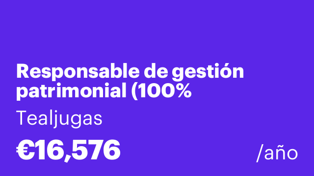 Responsable de gestión patrimonial (100% teletrabajo)