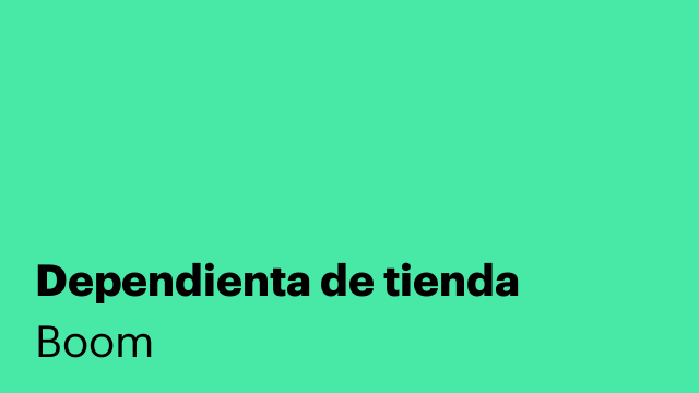 Dependienta de tienda