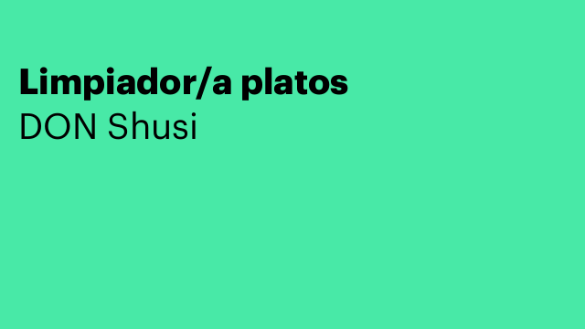 Limpiador/a platos