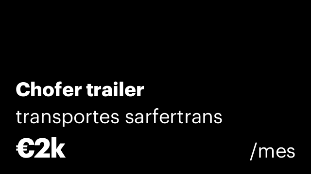 Chofer trailer