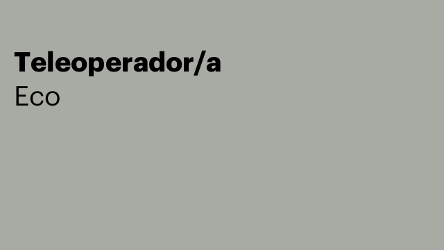 Teleoperador/a