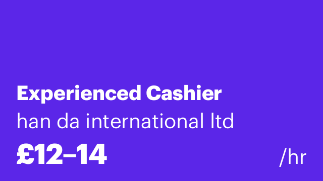 Experienced Cashier