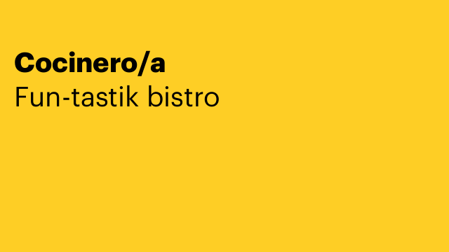Cocinero/a