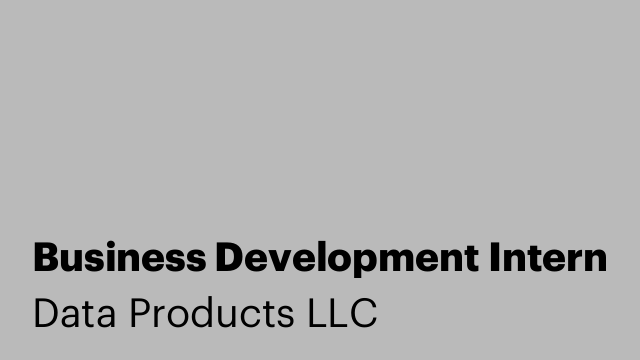 Business Development Intern