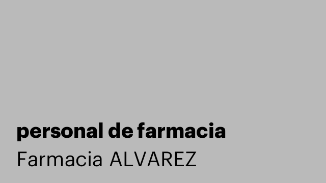 personal de farmacia