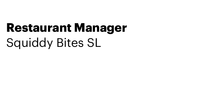 Restaurant Manager