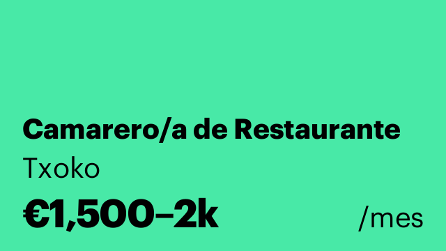 Camarero/a de Restaurante