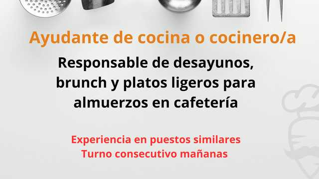 Cocinero/a y Ayudante/a de Cocina