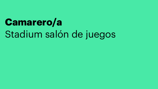 Camarero/a