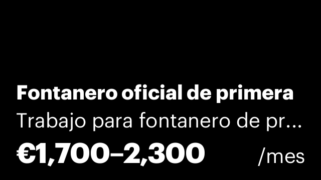 Fontanero oficial de primera