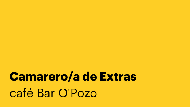 Camarero/a de Extras