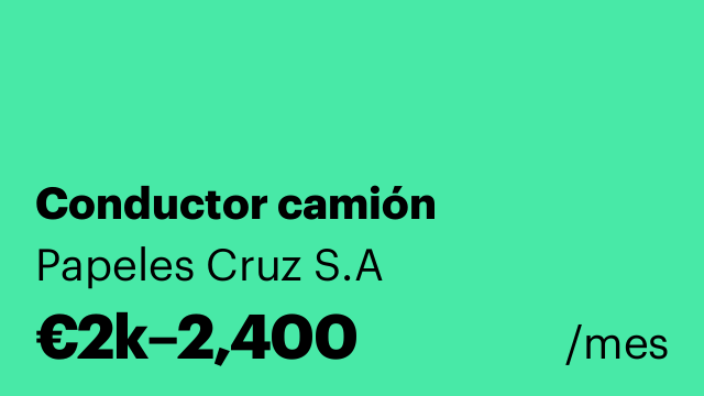 Conductor camión