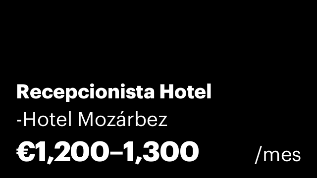 Recepcionista Hotel
