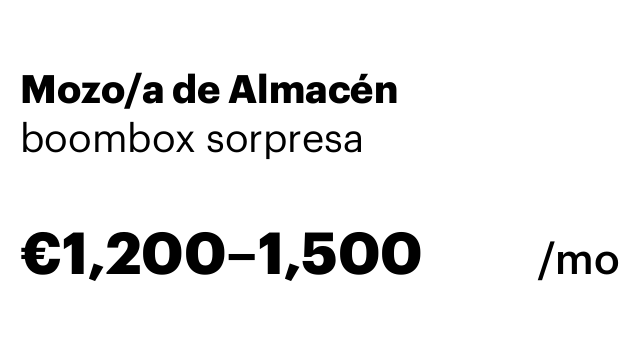 Mozo/a de Almacén