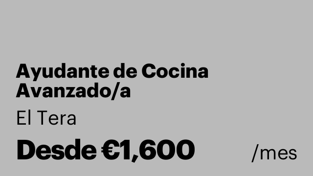 Ayudante de Cocina Avanzado/a
