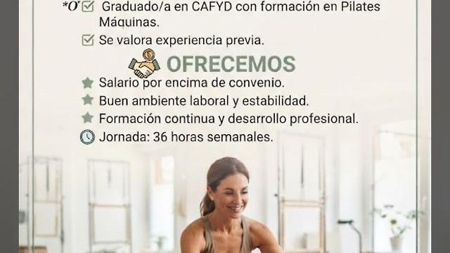 Profesor/a pilates maquinas