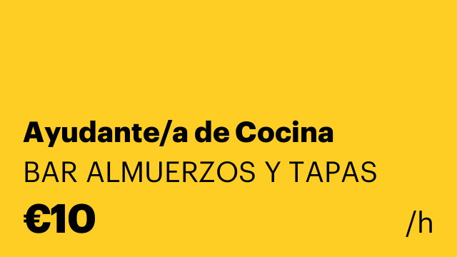 Ayudante/a de Cocina
