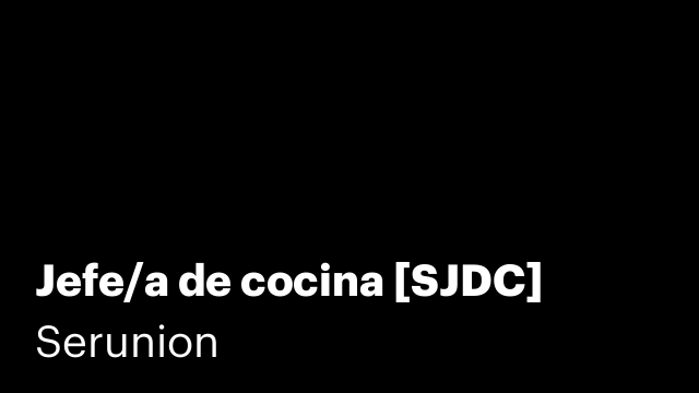 Jefe/a de cocina [SJDC]