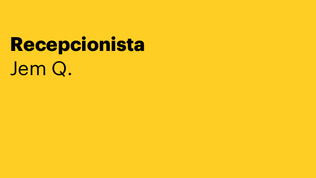 Recepcionista
