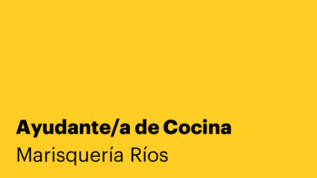 Ayudante/a de Cocina
