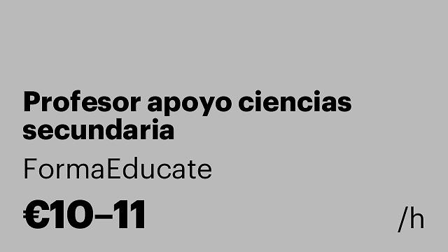 Profesor apoyo ciencias secundaria