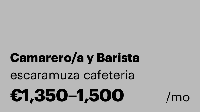 Camarero/a y Barista