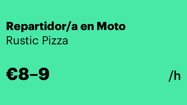 Repartidor/a en Moto