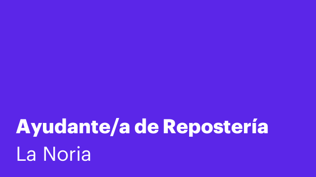 Ayudante/a de Repostería