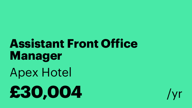 Assistant Front Office Manager