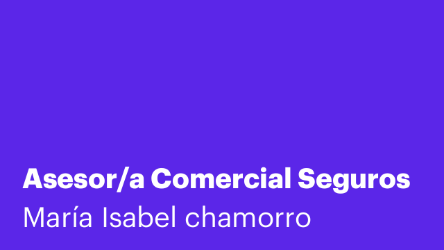Asesor/a Comercial Seguros