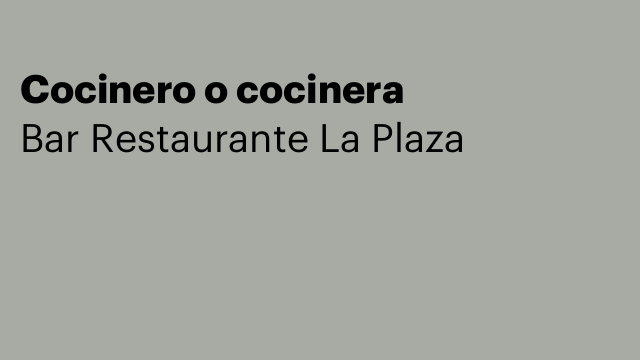 Cocinero o cocinera