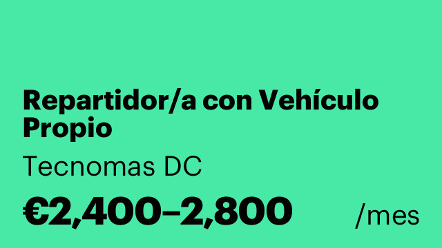 Repartidor/a con Vehículo Propio