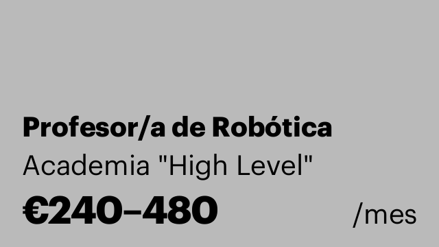 Profesor/a de Robótica