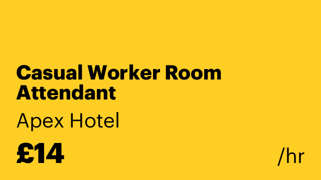 Casual Worker Room Attendant