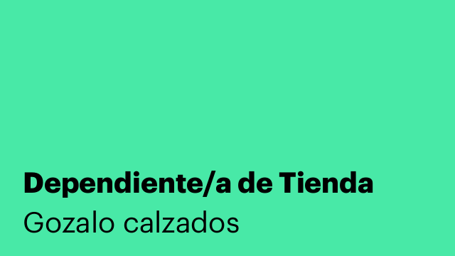 Dependiente/a de Tienda