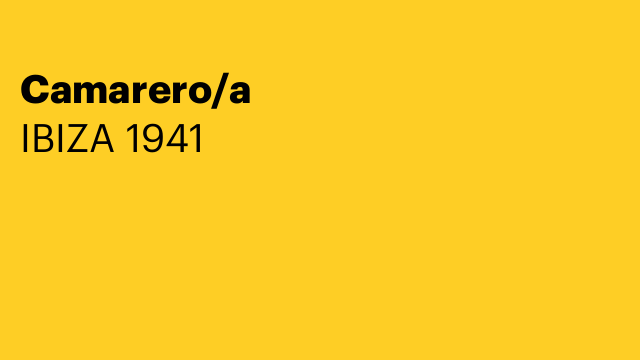 Camarero/a