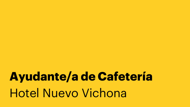Ayudante/a de Cafetería