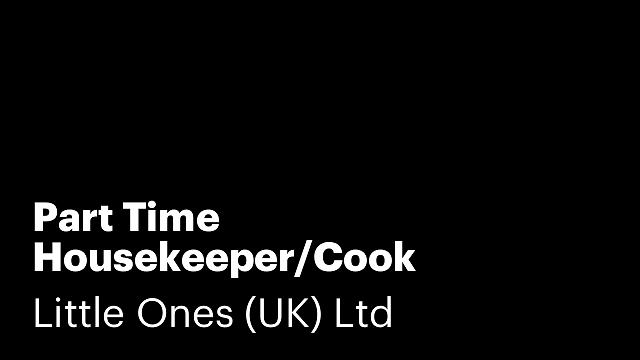 Part Time Housekeeper/Cook