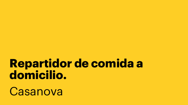 Repartidor de comida a domicilio.