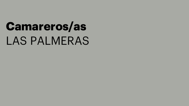 Camareros/as