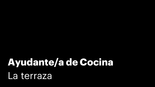 Ayudante/a de Cocina