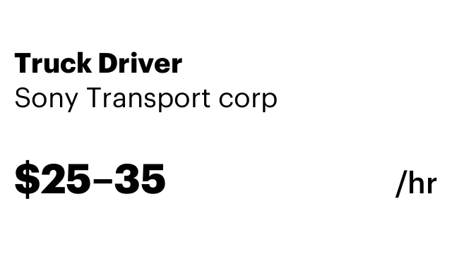 Truck Driver