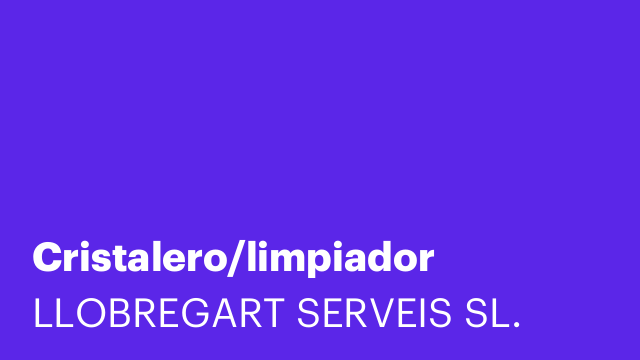 Cristalero/limpiador