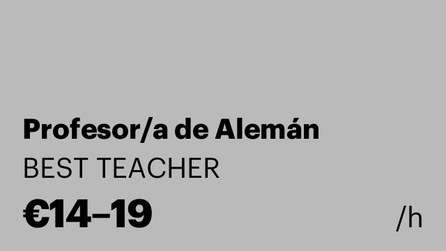 Profesor/a de Alemán