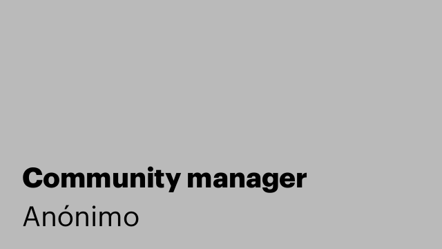 Community manager