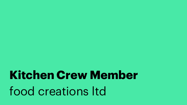 Kitchen Crew Member