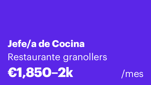 Jefe/a de Cocina