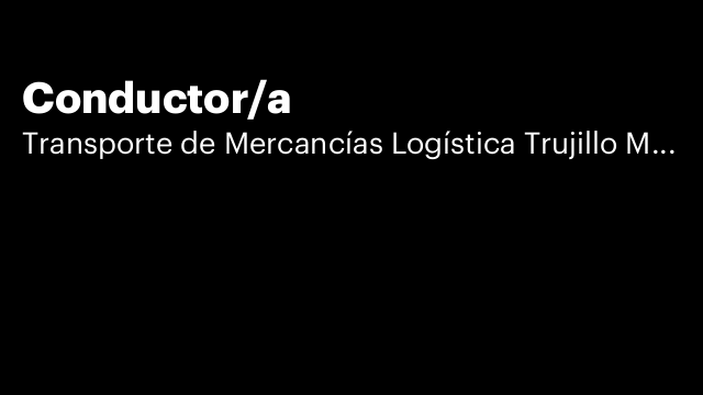 Conductor/a