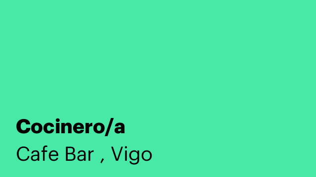 Cocinero/a