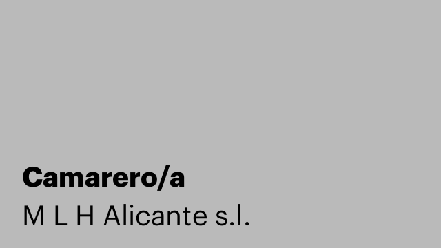 Camarero/a